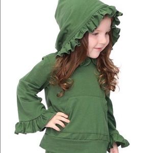 Girls’ Hunter Green Ruffle Set